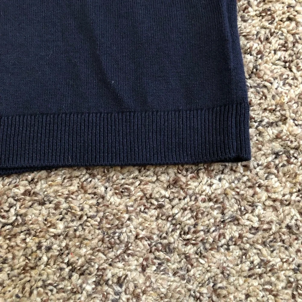 Talbots Festive Navy Sweater with Christmas Trees - Picture 5 of 6